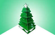 Esposizione verde del pallet del cartone dell'albero di Natale per la promozione dei giocattoli, progettazione di cattura dell'occhio