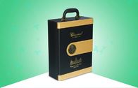 I contenitori d'imballaggio carta dell'alta società/nobile, Wine contenitore di regalo di legno con effetto dorato del velluto