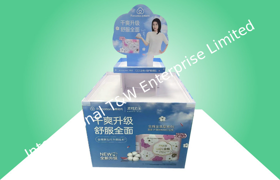 comprare Tutta l'esposizione rotonda del pallet del cartone di manifestazione riciclabile per la promozione del cuscinetto sanitario online manufacture