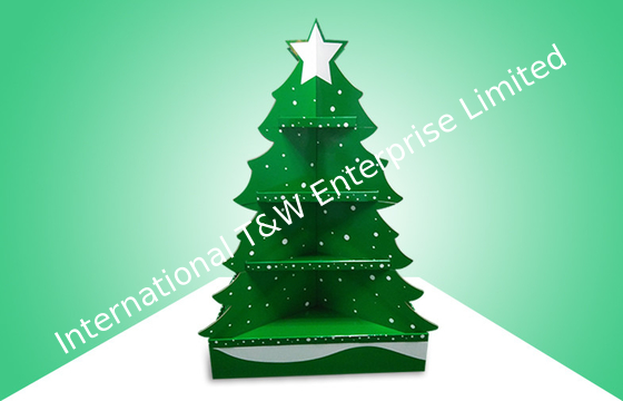 comprare Esposizione verde del pallet del cartone dell'albero di Natale per la promozione dei giocattoli, progettazione di cattura dell'occhio online manufacture