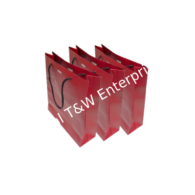 comprare Stampa offset Borse di carta personalizzate riciclabili con maniglia a mano lunga online manufacture