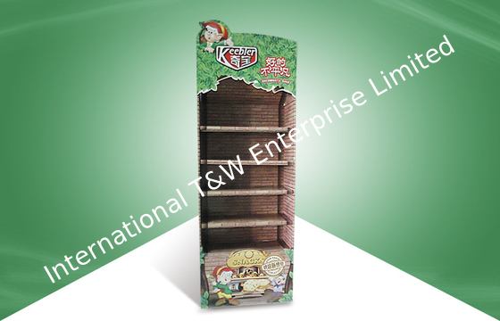 comprare Cinque esposizioni del cartone di posizione dello scaffale, esposizione del negozio del cartone di logo per gli spuntini online manufacture