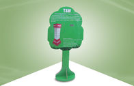 Persone in piedi del cartone di verde di forma dell'albero mini per le esposizioni di pubblicità dell'autoadesivo