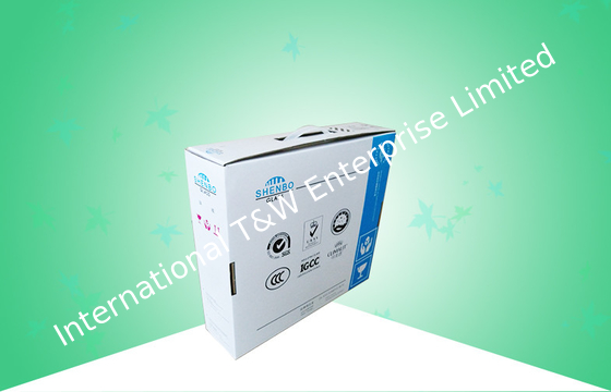 comprare Contenitori d'imballaggio di carta ondulata, contenitore di regalo di plastica della maniglia con rivestimento lucido online manufacture