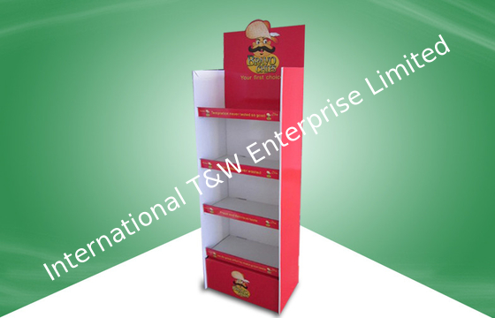comprare Laminazione dei visualizzatori di isolato del cartone dello scaffale di rosso quattro pp per lo spuntino online manufacture