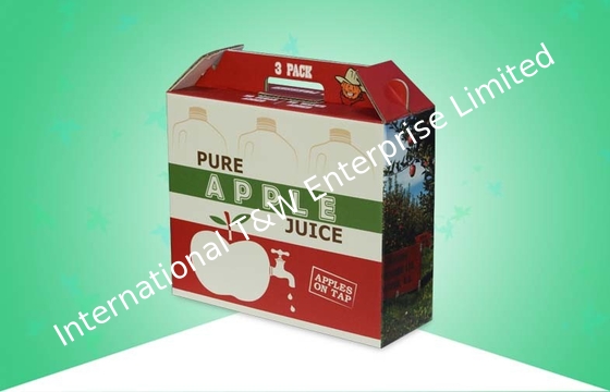 comprare Contenitore d'imballaggio su ordinazione del succo di mele dei contenitori di carta ondulata con la forte maniglia online manufacture