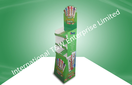 comprare Esposizioni del cartone di posizione dello spuntino di promozione con tre scaffali per le vendite al dettaglio online manufacture