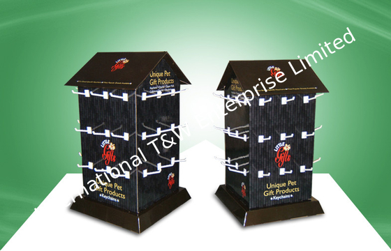comprare Esposizioni giranti del controsoffitto del cartone per la promozione dell'anello portachiavi online manufacture