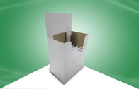 Esposizione su ordinazione dei recipienti di riciclaggio del cartone con il divisore per la promozione del rotolo della carta di parete