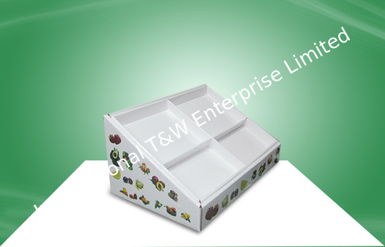 Un buon prezzo. Scaffale di esposizione al minuto del cartone del controsoffitto della frutta con rivestimento lucido in linea