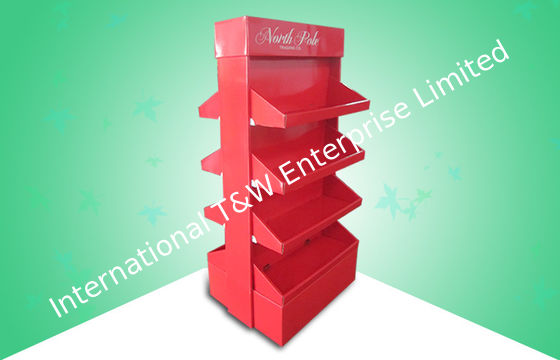 Un buon prezzo. Quattro accantonano l'esposizione del cartone di POP, esposizioni riciclate di vendita al dettaglio del cartone in linea