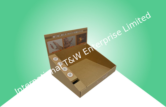 Un buon prezzo. Display da tavolo in cartone Kraft naturale marrone, vendendo elettronica in linea