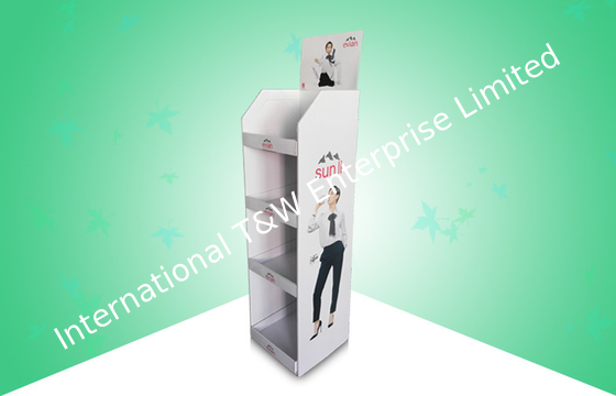 Un buon prezzo. Quattro esposizioni su ordinazione del cartone di posizione dello scaffale che vendono l'acqua in bottiglia, forte configurano in linea