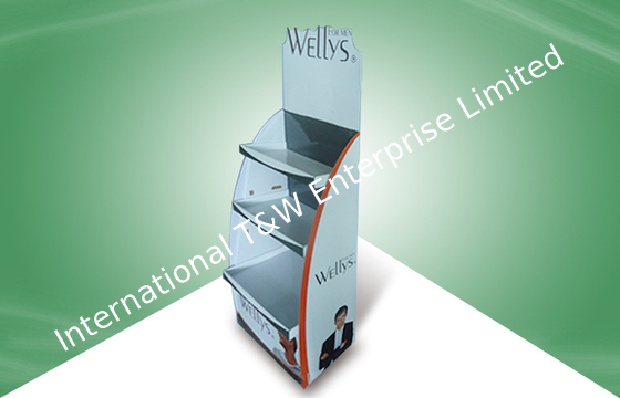 Un buon prezzo. Esposizione del cartone di schiocco dello scaffale regolabile del portatile per i prodotti di cura di bellezza in linea