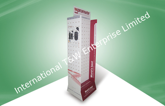 Un buon prezzo. Banchi di mostra stabili del pavimento del cartone con i ganci per il Usb & la cuffia in linea