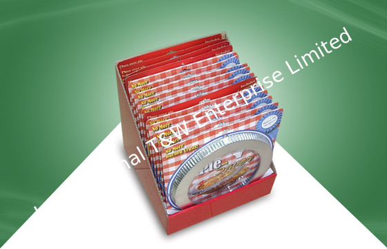 Un buon prezzo. Il controsoffitto rosso del cartone visualizza la scatola di presentazione del cartone per alimento in linea