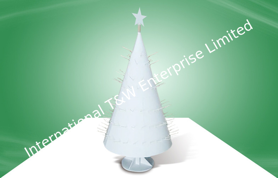 Un buon prezzo. Banco di mostra unico bianco del gancio del cartone di progettazione per i regali di Natale in linea