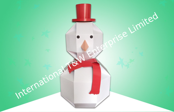 Un buon prezzo. Uomo della neve del cartone delle persone in piedi del cartone ondulato per la promozione di Natale in linea