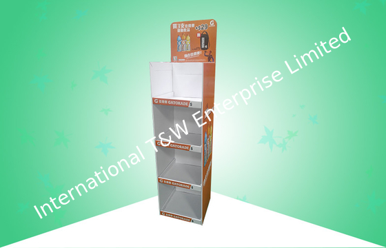 Un buon prezzo. 4 banchi di mostra robusti del cartone di posizione dello scaffale che promuovono le bevande con progettazione di adempimento in linea