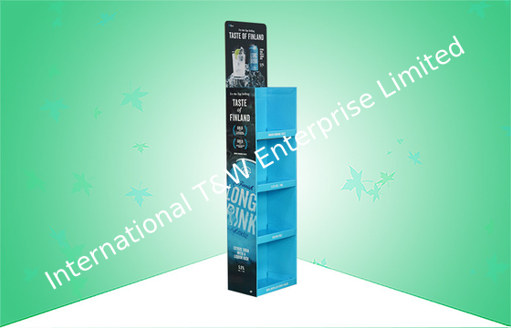 Un buon prezzo. 4 banchi di mostra resistenti di posizione del cartone dello scaffale duraturi con le barre di sostegno in linea