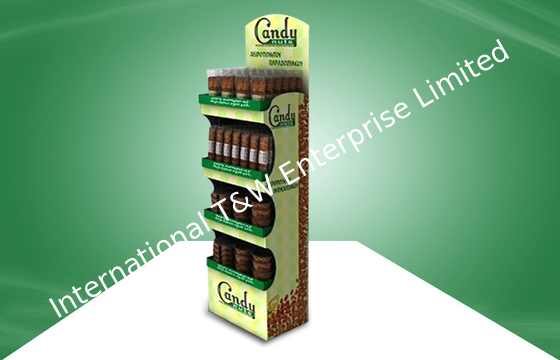 Un buon prezzo. Esposizione su misura del cartone di Candy POP con quattro lo scaffale, banchi di mostra del pavimento del cartone in linea