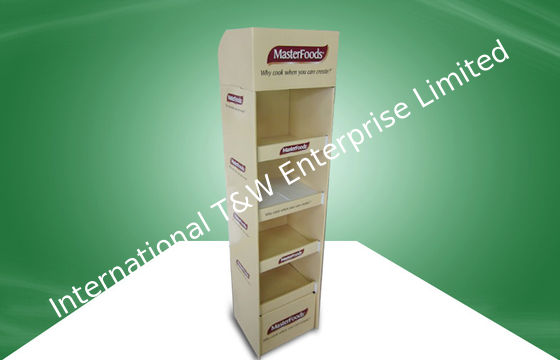 Un buon prezzo. Quattro accantonano il pavimento del cartone dell'esposizione del cartone di POP dell'alimento che sta ecologico in linea